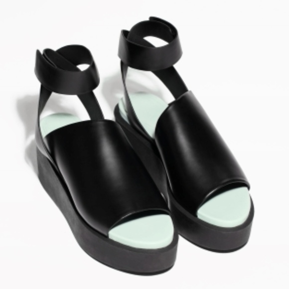 & Other Stories Shoes - Leather Wedge Platform Sandals